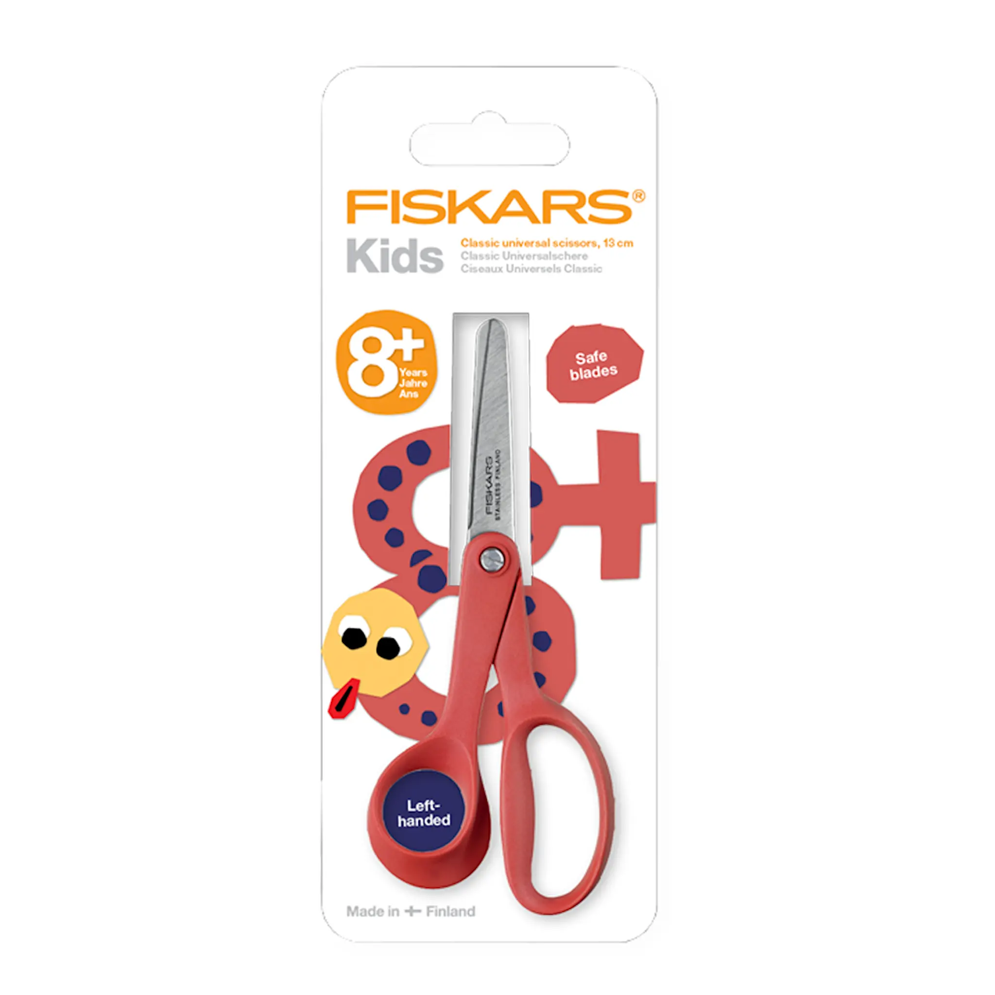 Fiskars First Barnsax Vänsterhänt 13 cm Röd