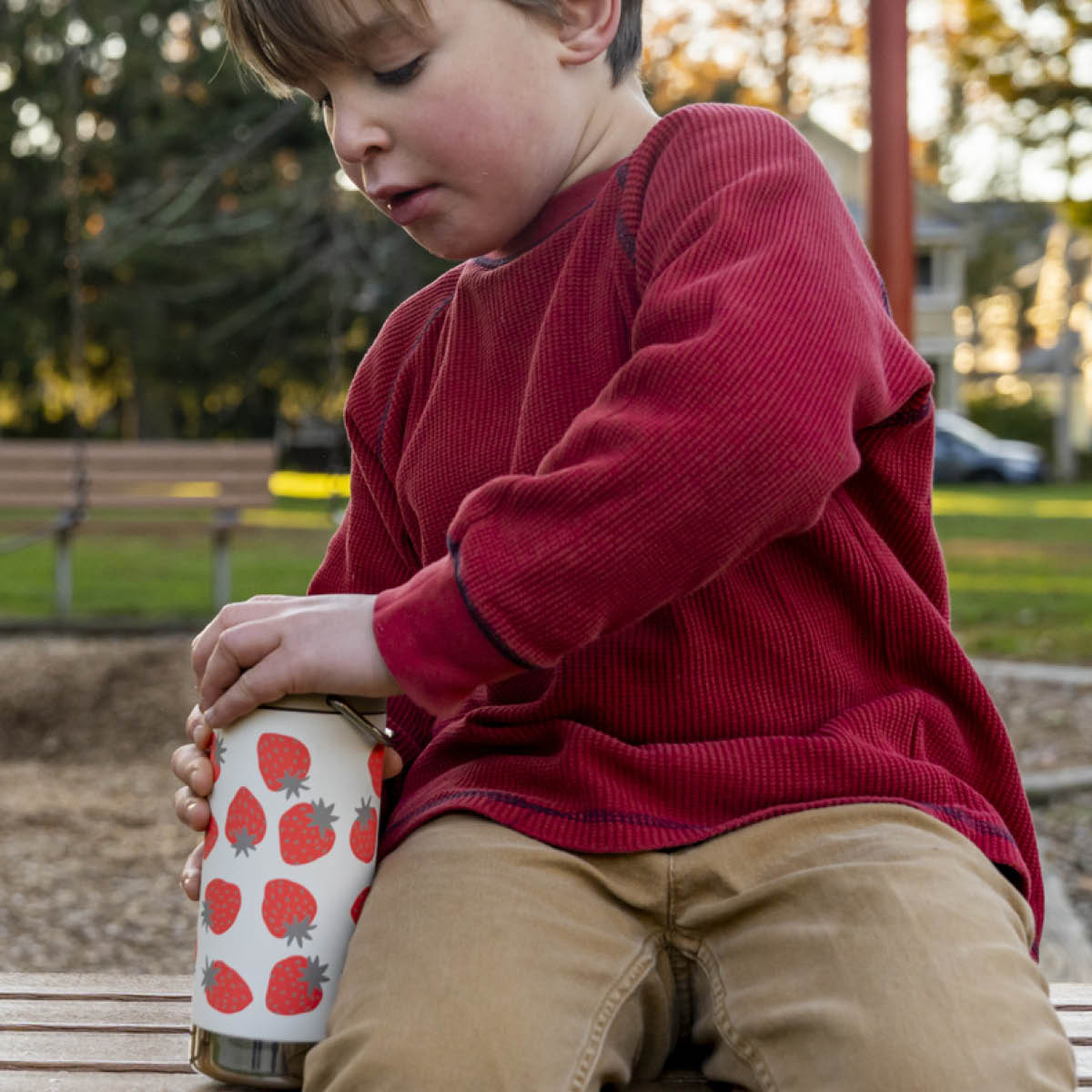 Klean Kanteen TKWide Termosmuki 35 cl Strawberries