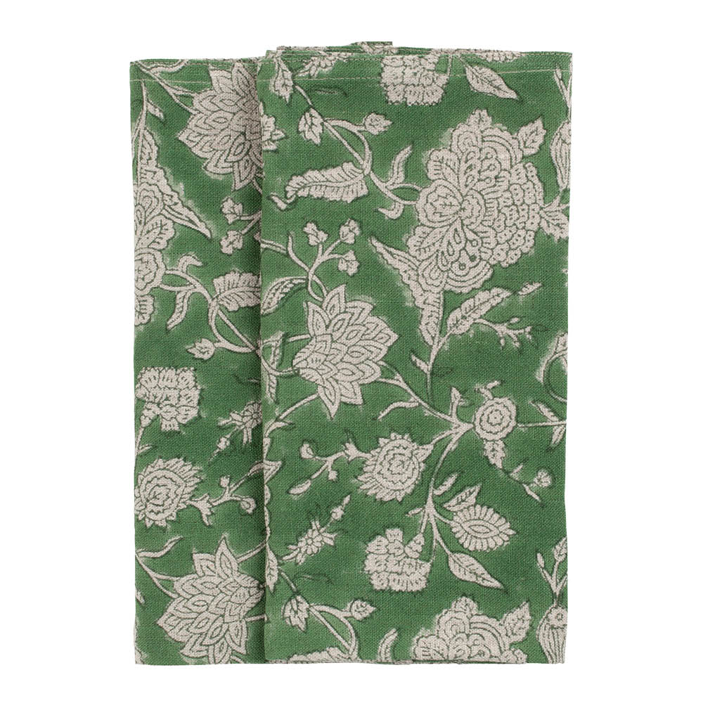 Chamois Indian Rose linserviett 50x50 cm 2 stk grønn