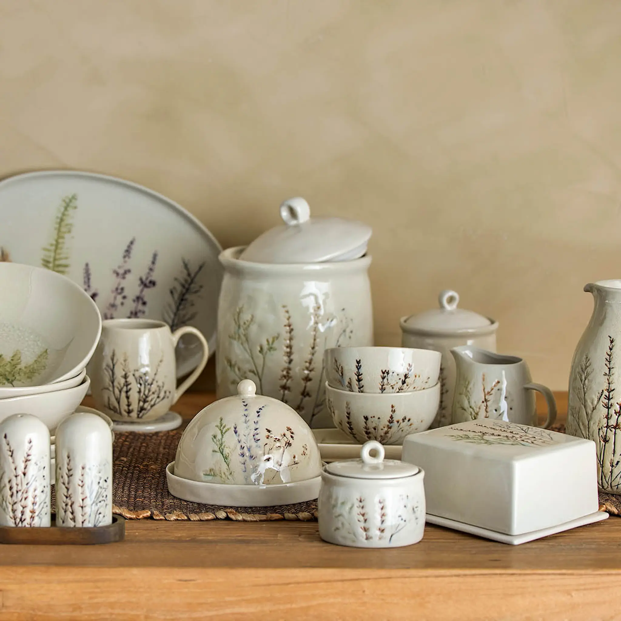 Bloomingville Bea smørboks 12,5x15 cm natur hover