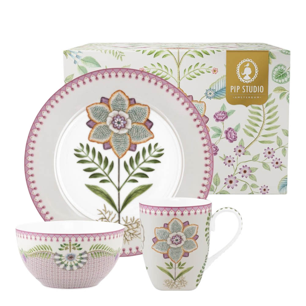 Pip Studio - Lily & Lotus Aamiaissetti 3 osaa Monivärinen