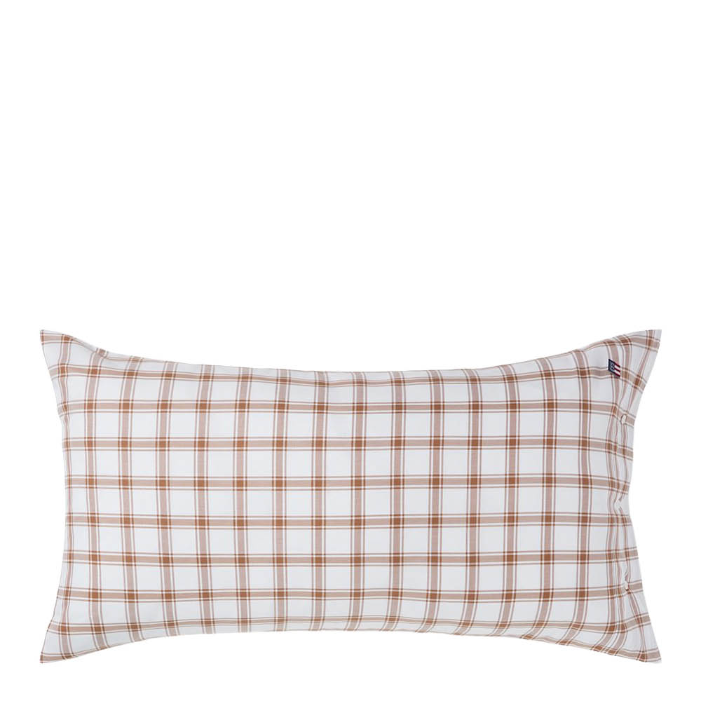 Lexington Örngott 50x90 cm lyocell/bomull pin point rutigt white/fudge