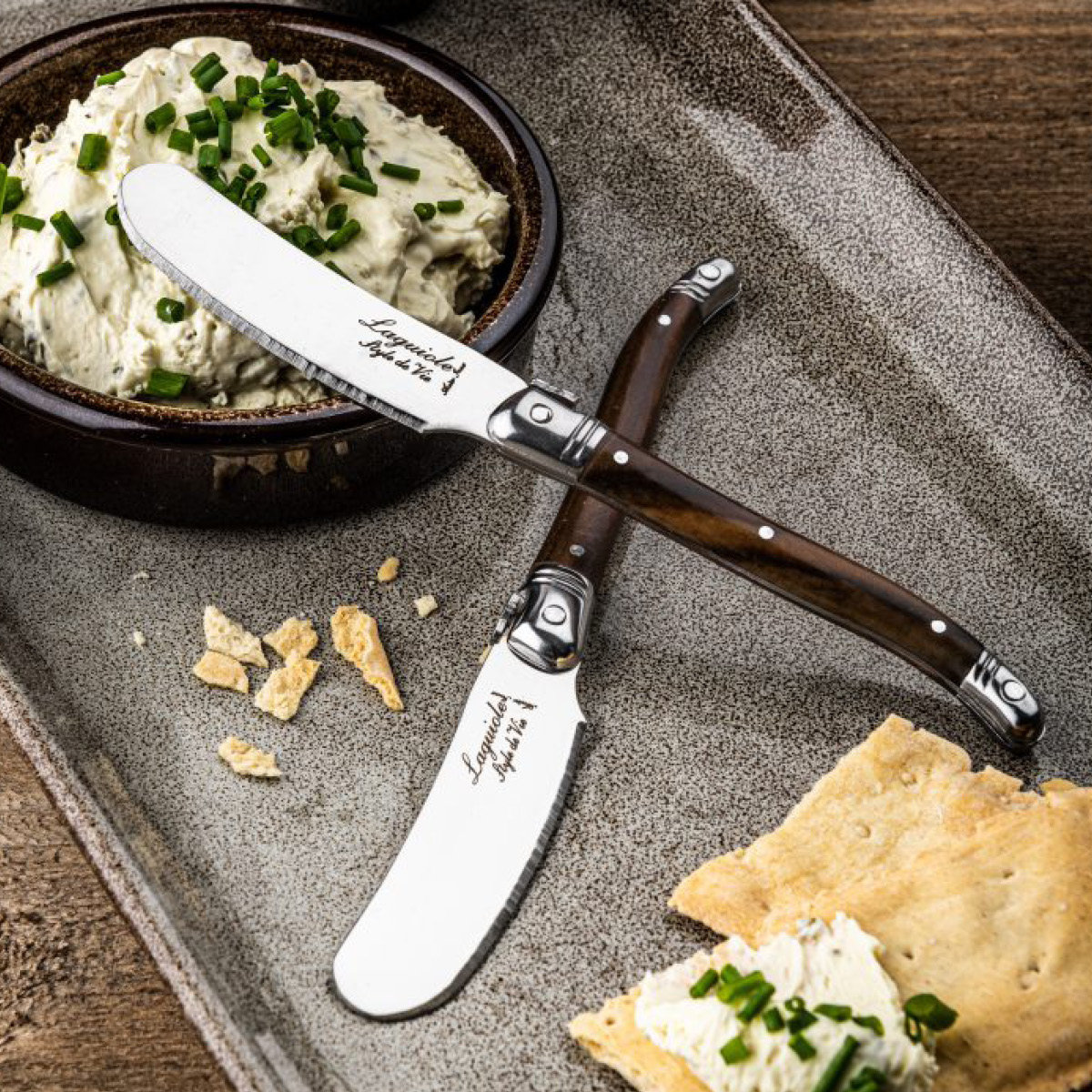 Laguiole Style de Vie Smørkniv 4 stk dark wood