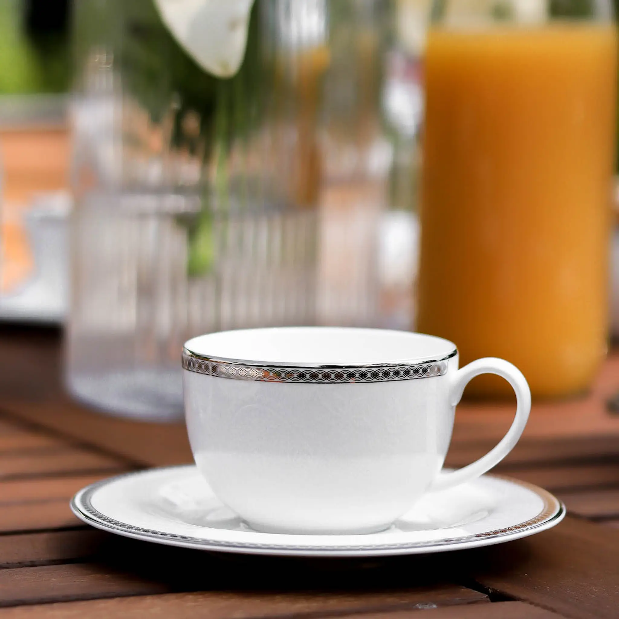 Royal Porcelain Silver Paisley Kaffekopp 20 cl Vit