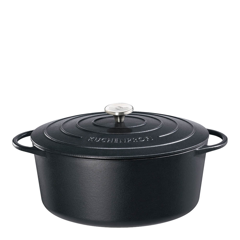 Küchenprofi Provence gjutjärnsgryta oval 33 cm 7 L svart
