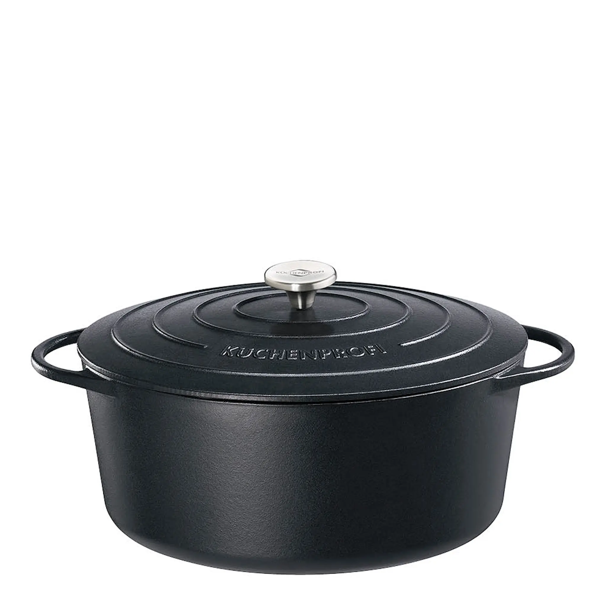 Küchenprofi Provence gjutjärnsgryta oval 33 cm 7 L svart