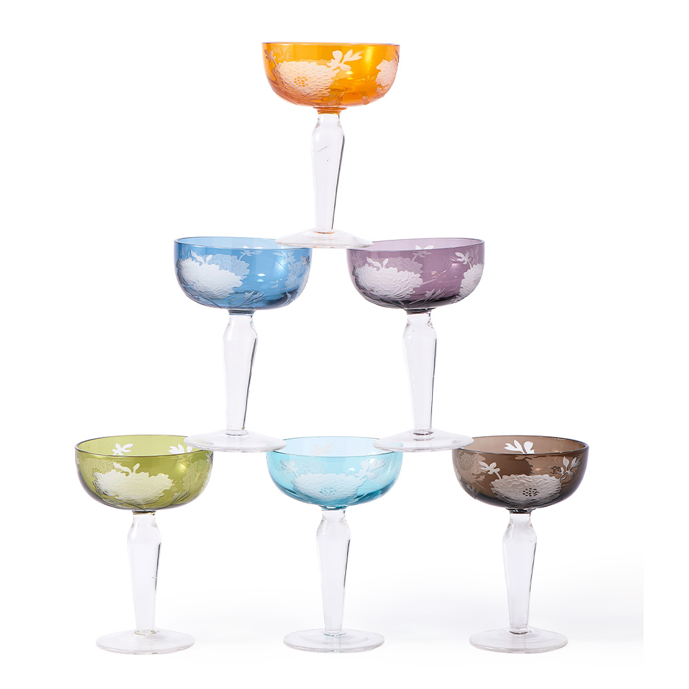 Pols Potten Peony Coupe 6-pack Multi