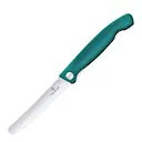 Swiss Classic picknickkniv 11 cm vågigt blad grön