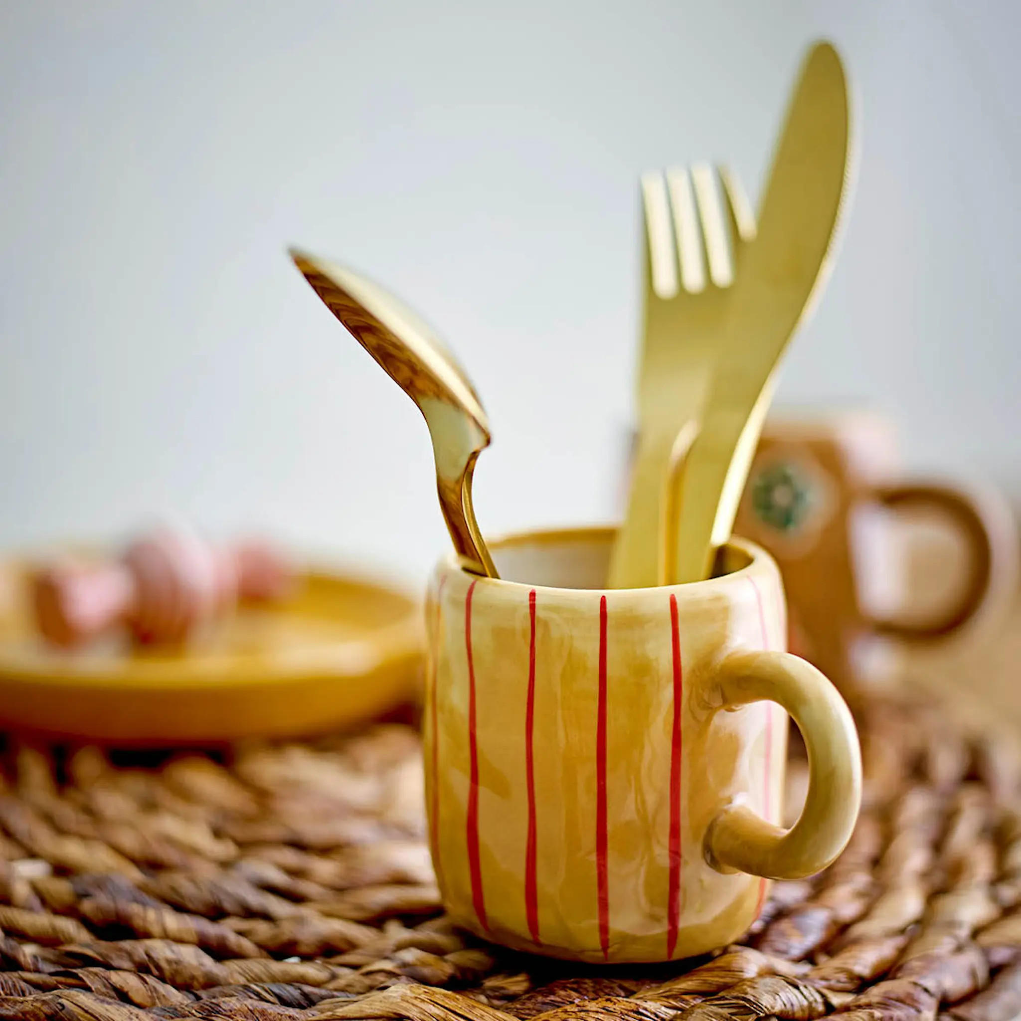 Bloomingville MINI Ally barnbestick 3 delar guld