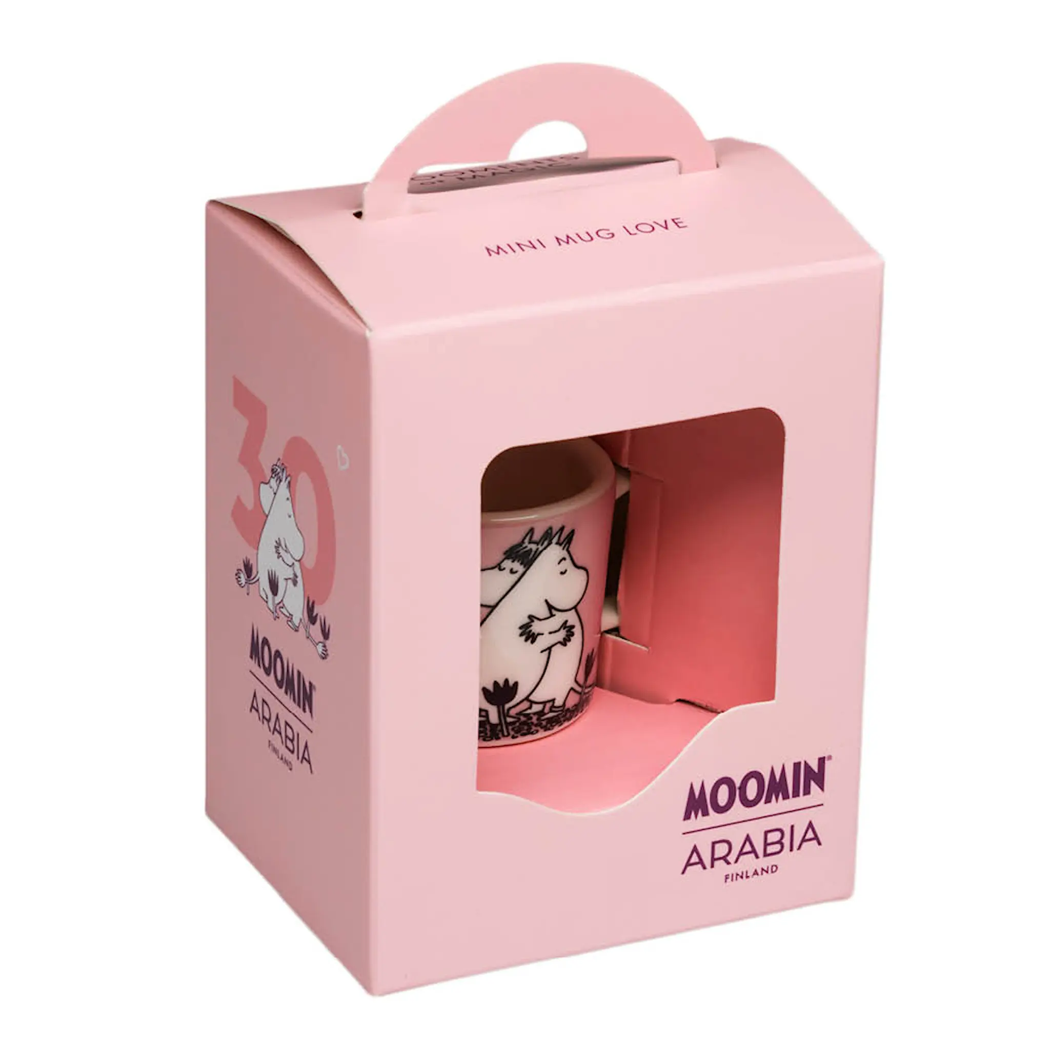 Moomin Arabia Muminmugg mini 3 cm Kärlek rosa presentask
