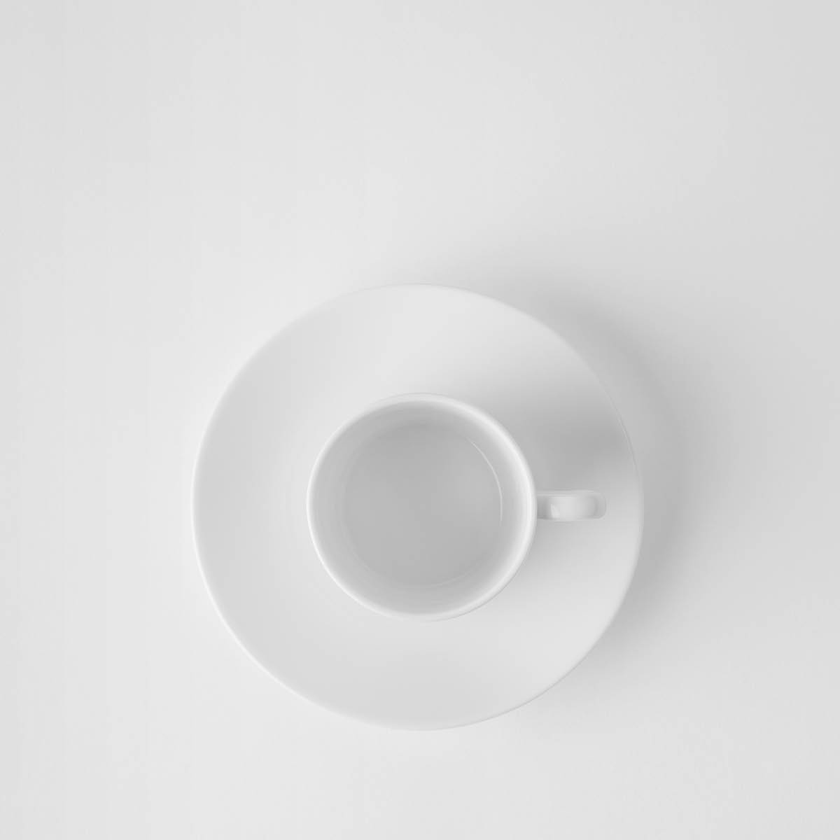 Gustafsberg Bas rak kaffekopp med fat 15 cl vit