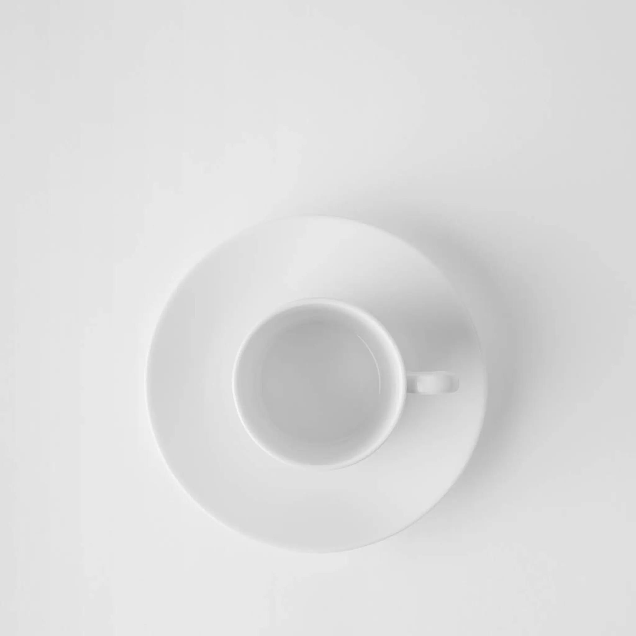 Gustafsberg Bas rak kaffekopp med fat 15 cl vit