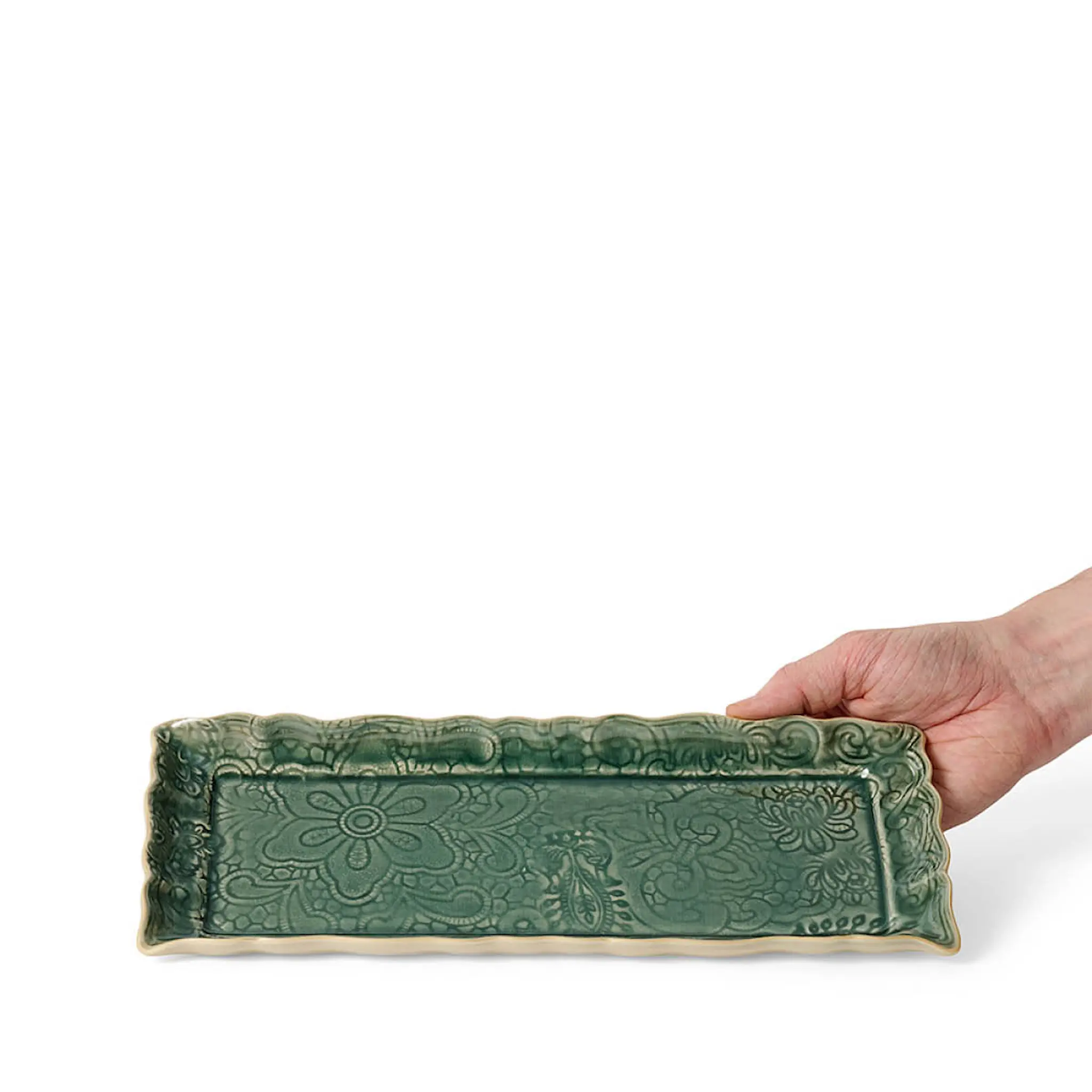 Sthål Arabesque serveringsfat 33x13 cm dusk