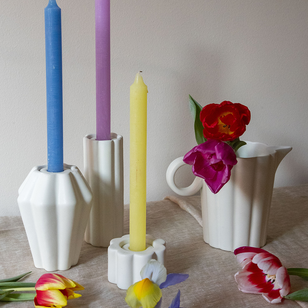 PotteryJo Birgit Vas/Ljusstake 17 cm Shell