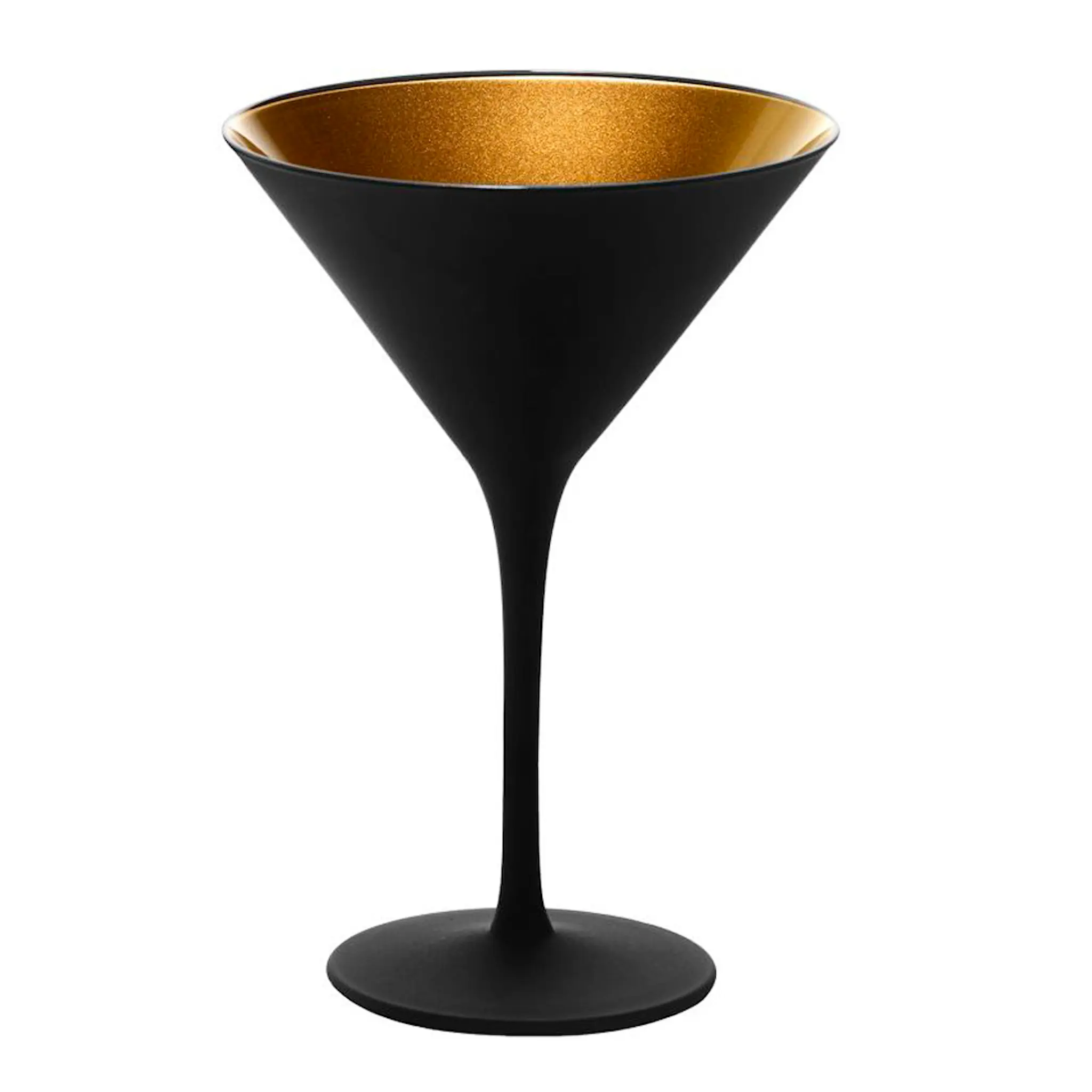 Stölzle Elements martiniglas 24 cl svart/guld
