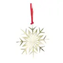 Julpynt snöflinga 8 spetsar guld