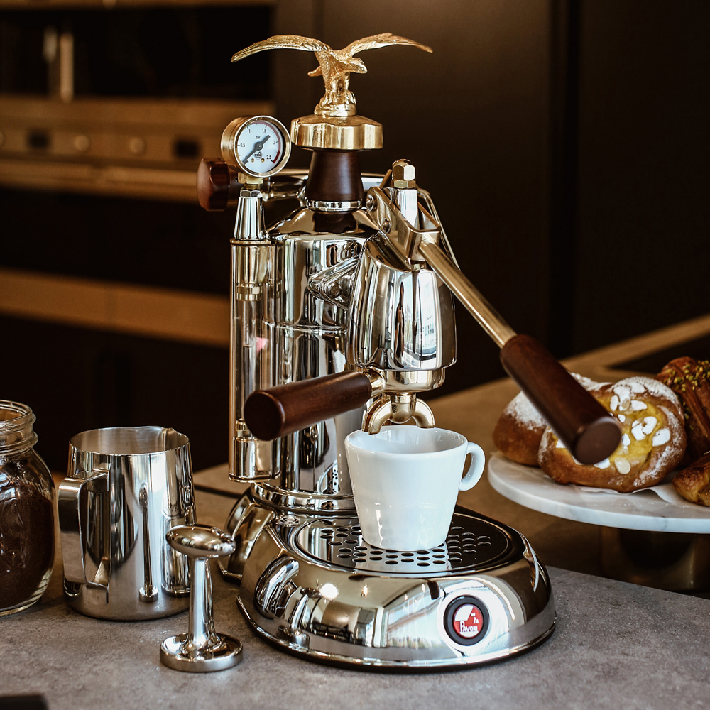 La Pavoni Esperto Manuell Kaffemaskin med Hävarm Rostfritt Stål