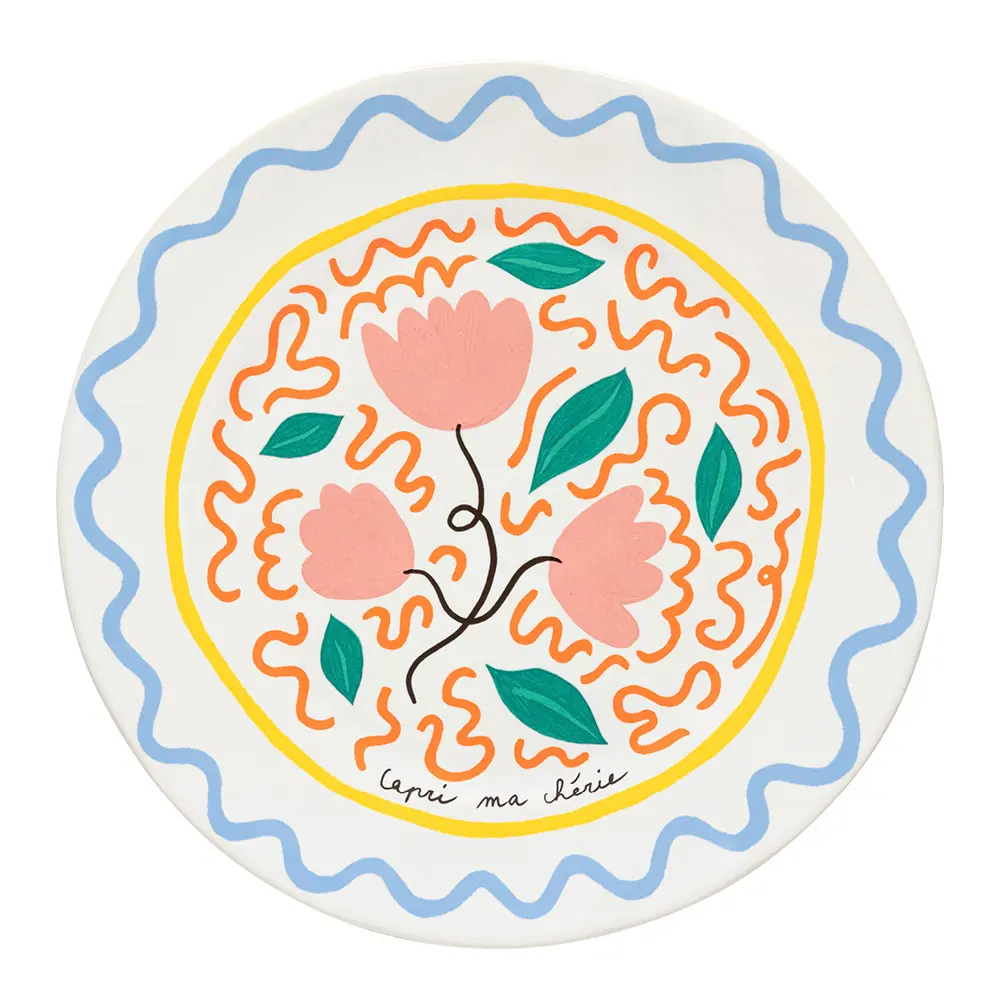 Bliss Lautanen 27 cm Vaalenapunainen/Keltainen