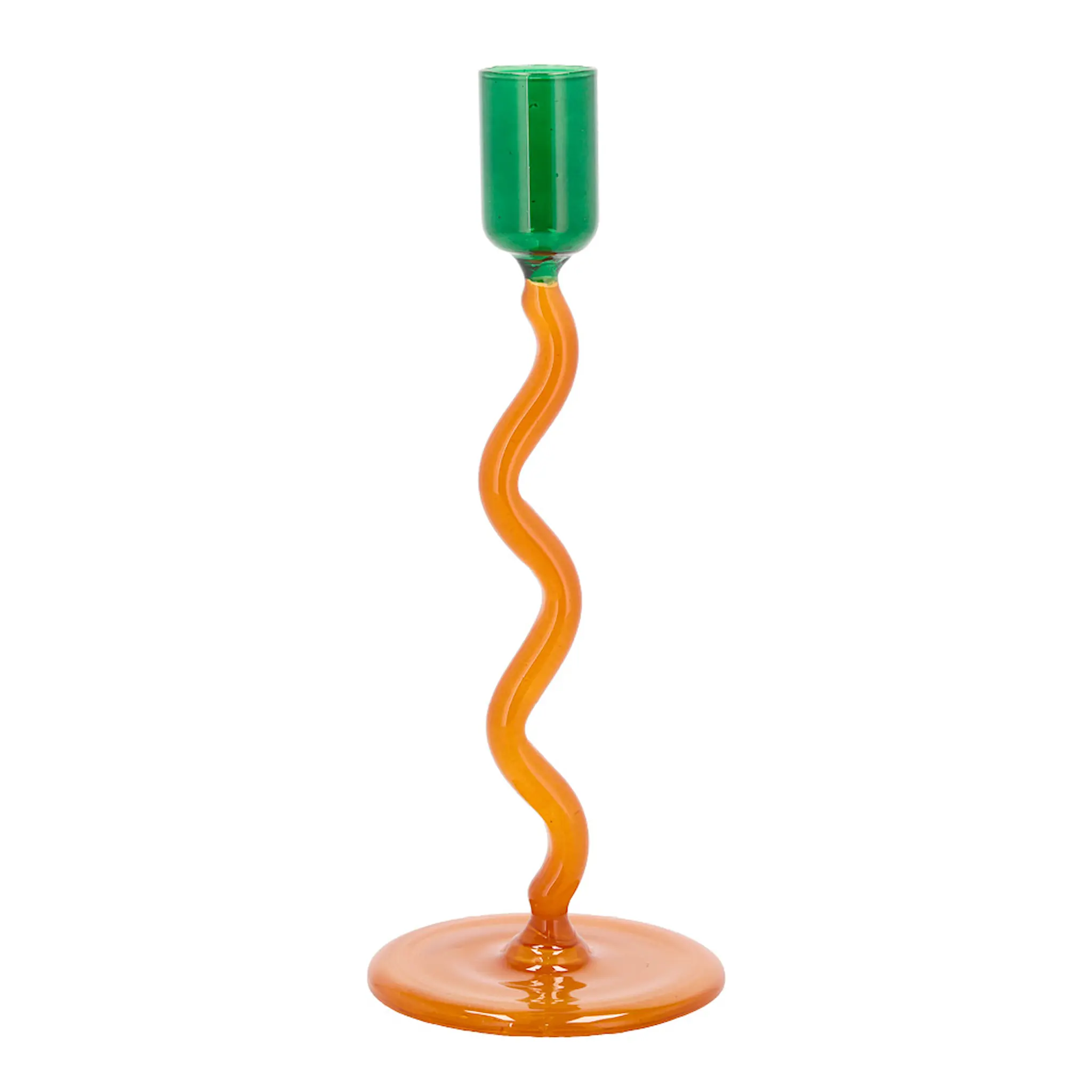 Villa Collection Styles Ljusstake Glas 19,6 cm Grön/Amber