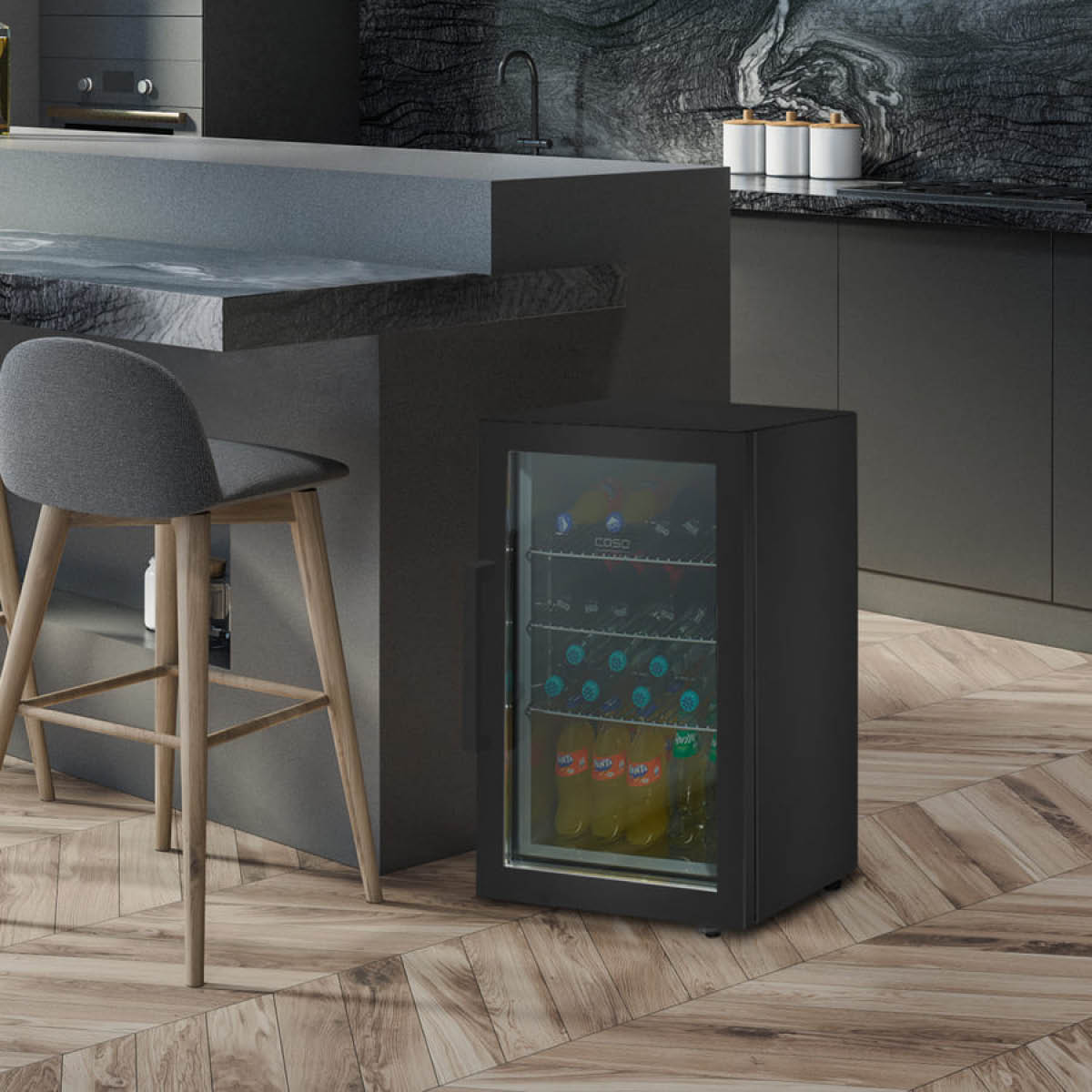 Caso Barbecue Cooler utomhuskylskåp 63L svart