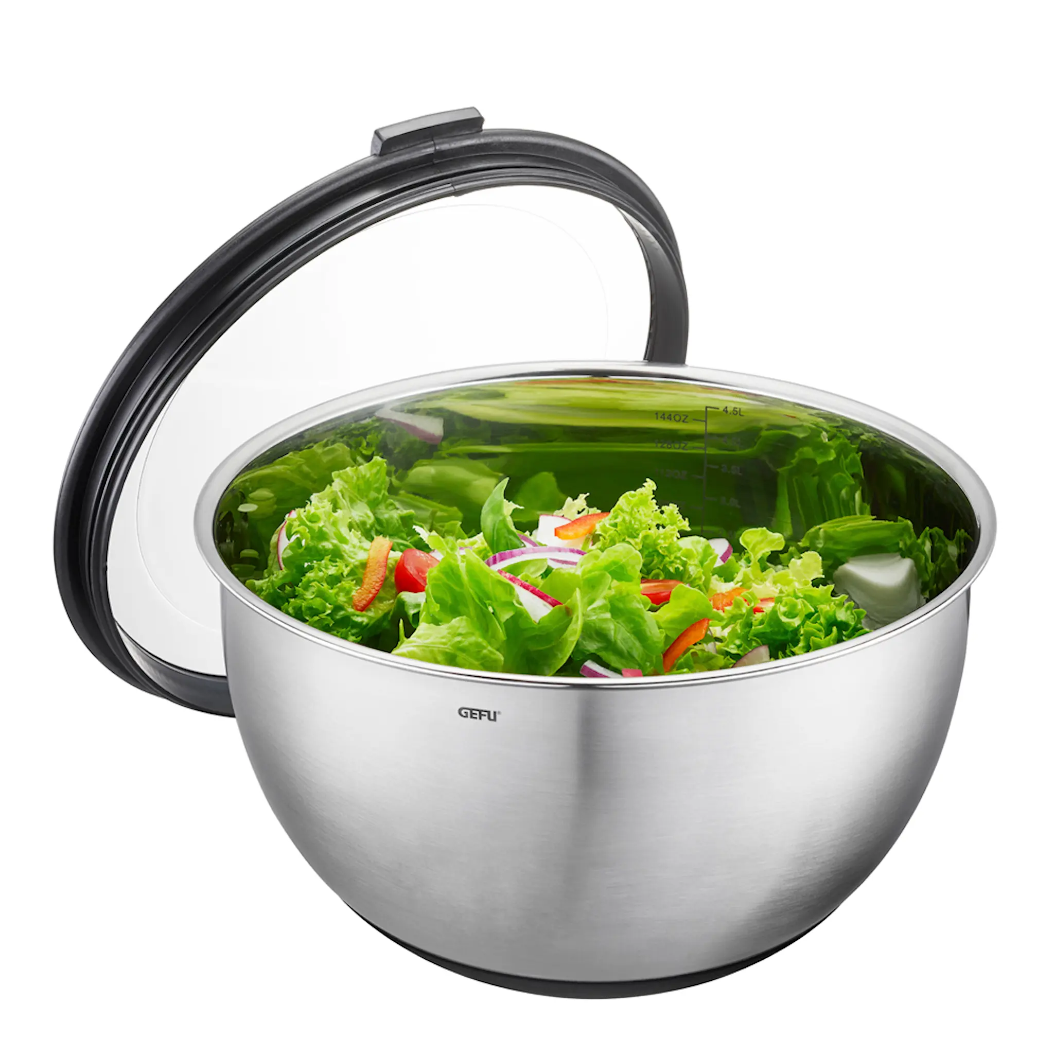 Gefu Muovo bunke med lock 4,5 L/24 cm rostfri