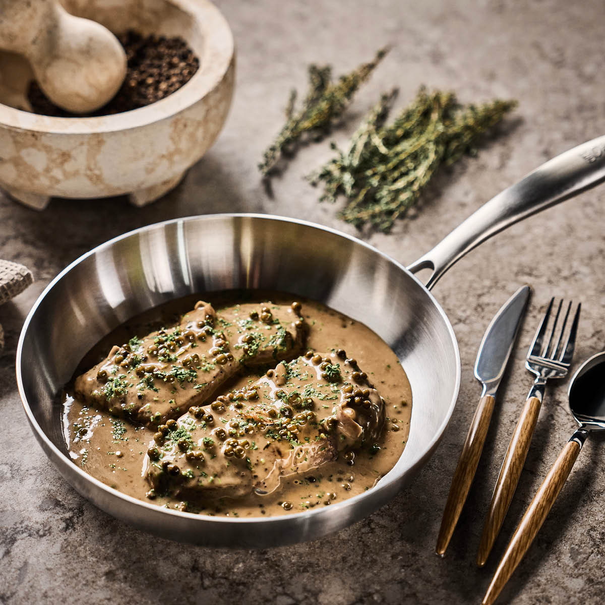 Modern House Chef Ørjan stekpanna 24 cm borstat stål