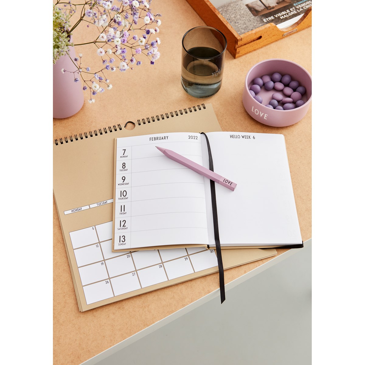 Design Letters Favourite skål Love 30 cl lilla