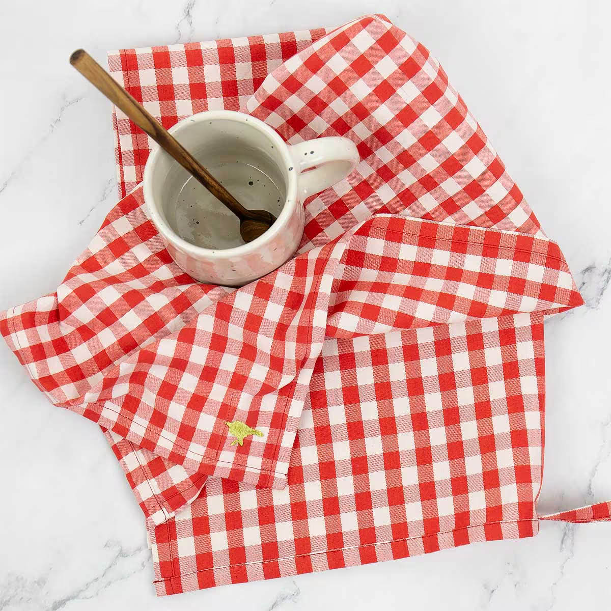 A World of Craft Maria kökshandduk 50x70 cm röd/natur