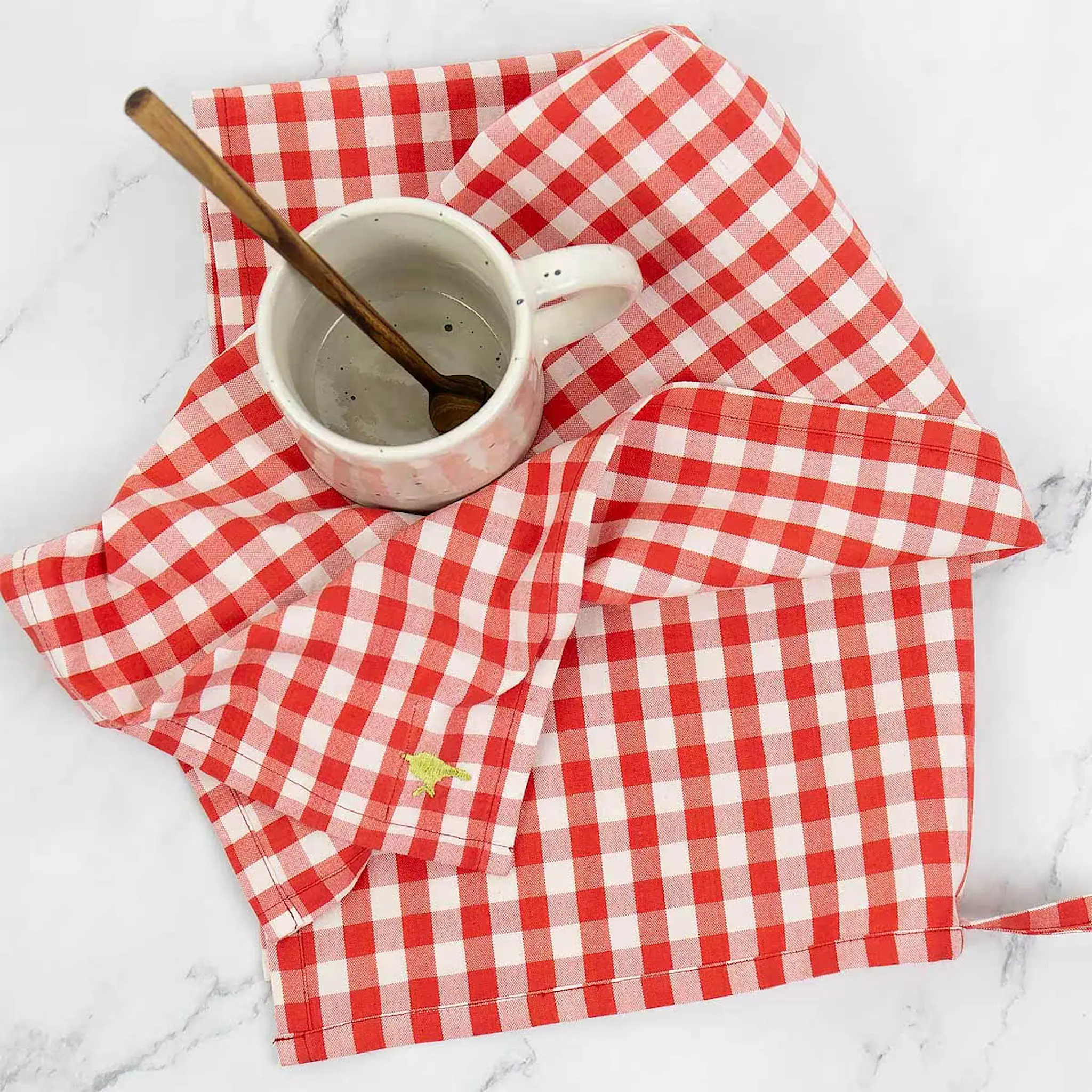 A World of Craft Maria kjøkkenhåndkle 50x70 cm rød/natur