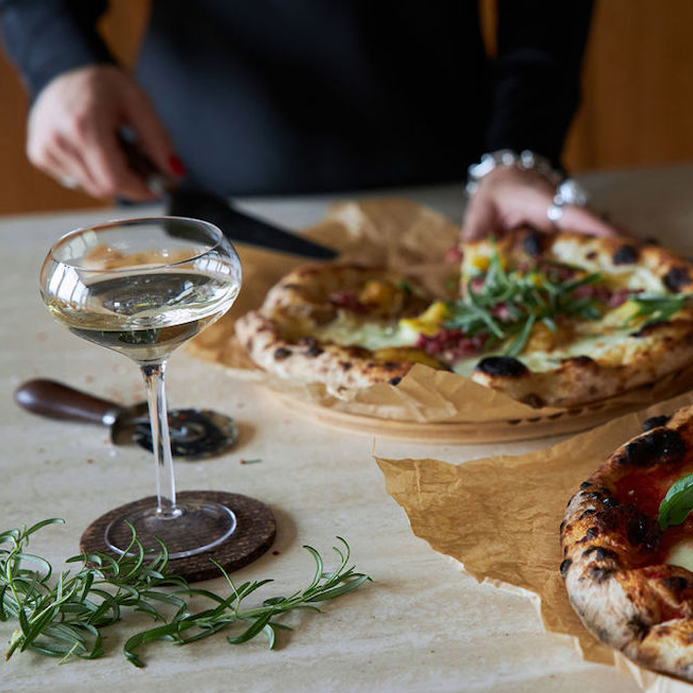 Sagaform Pizza & pai sett brun/sølv