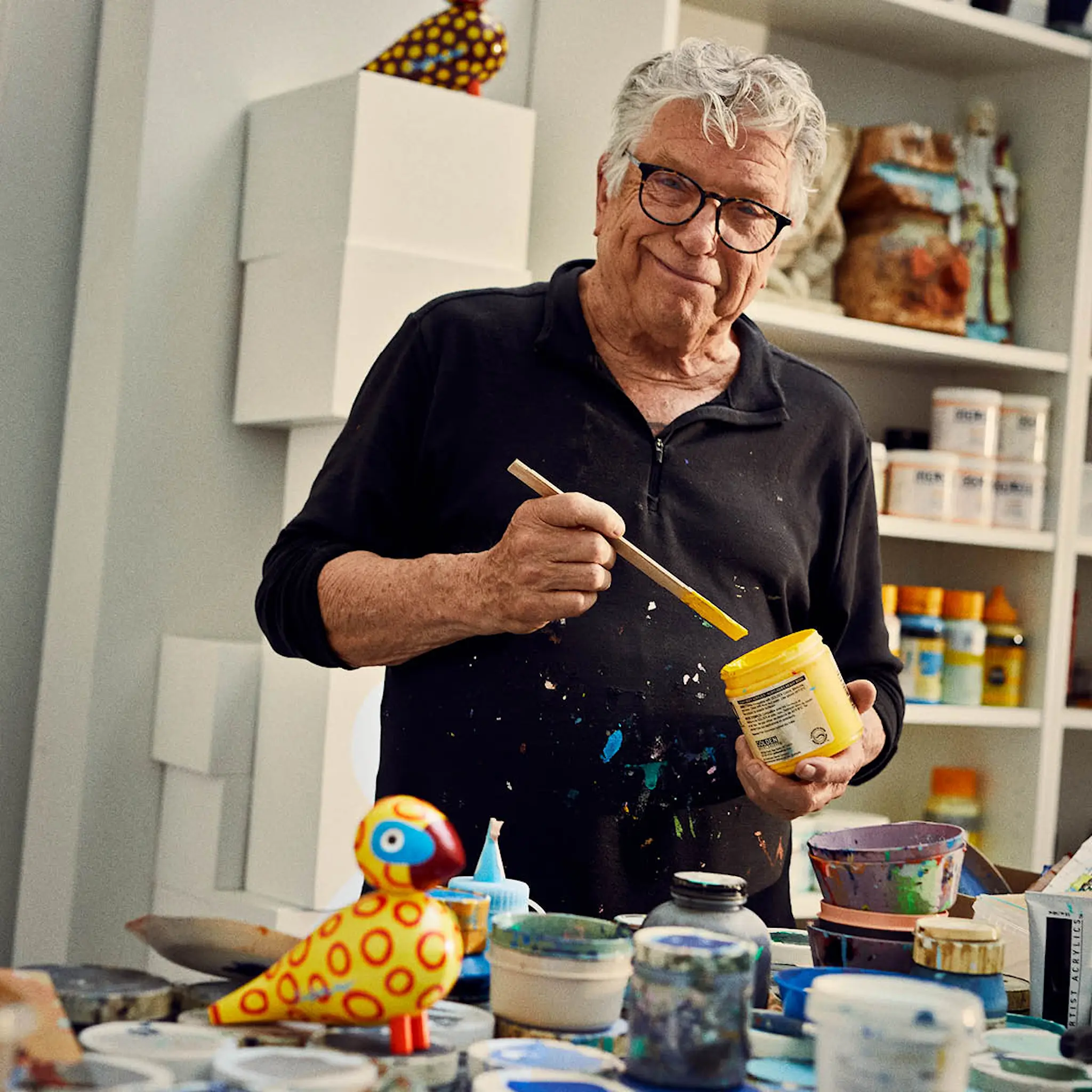 Kay Bojesen Denmark Sångfågel x Leif Sylvester 2025 15,5 cm blue eyes