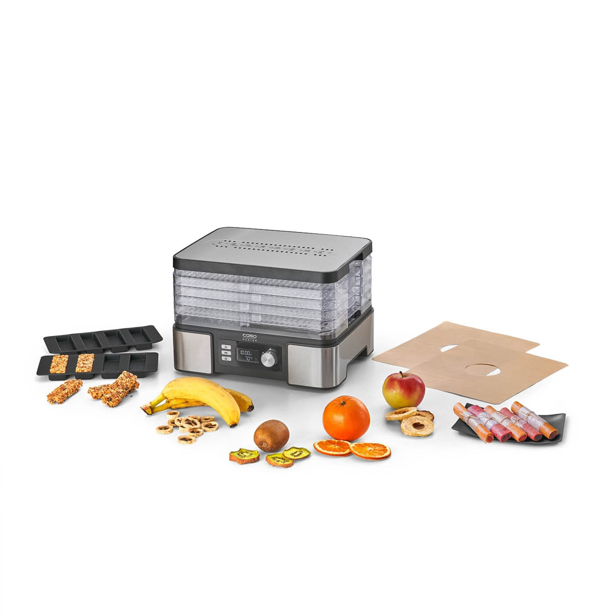 Caso DH 450 Kuivuri 5 hyllyä Teräs/Musta