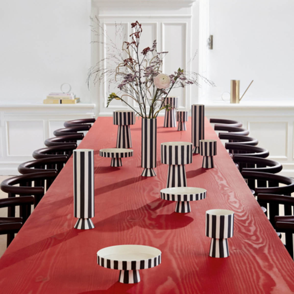 OYOY Toppu vas 31 cm Vit/svart