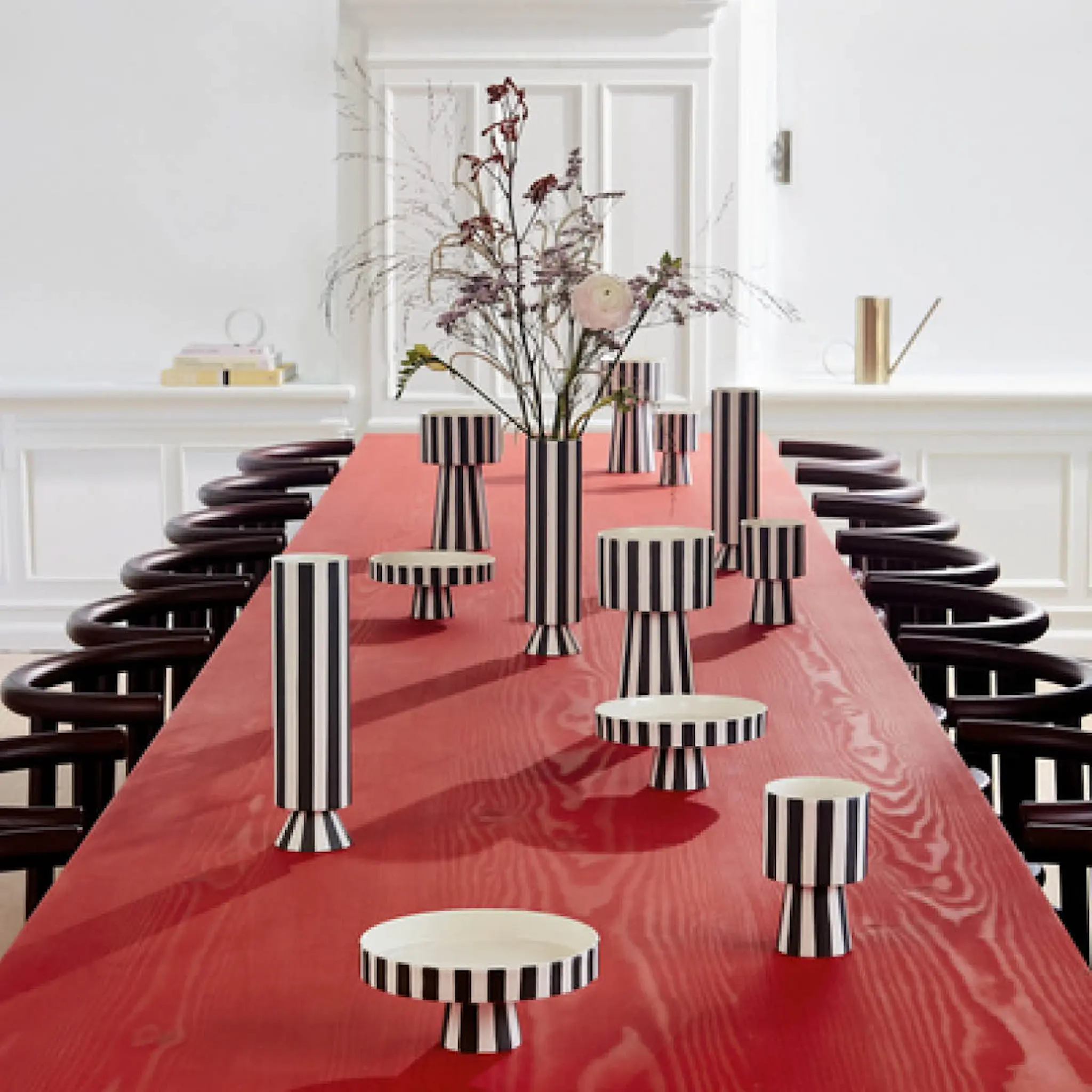 OYOY Toppu vas 31 cm Vit/svart