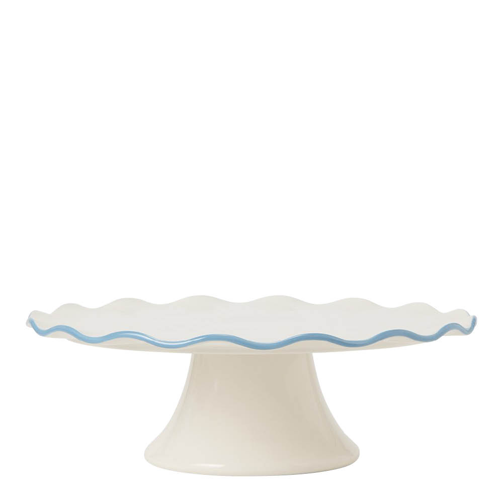 Lexington Kakefat med bølgekant 10x30 cm hvit/blå