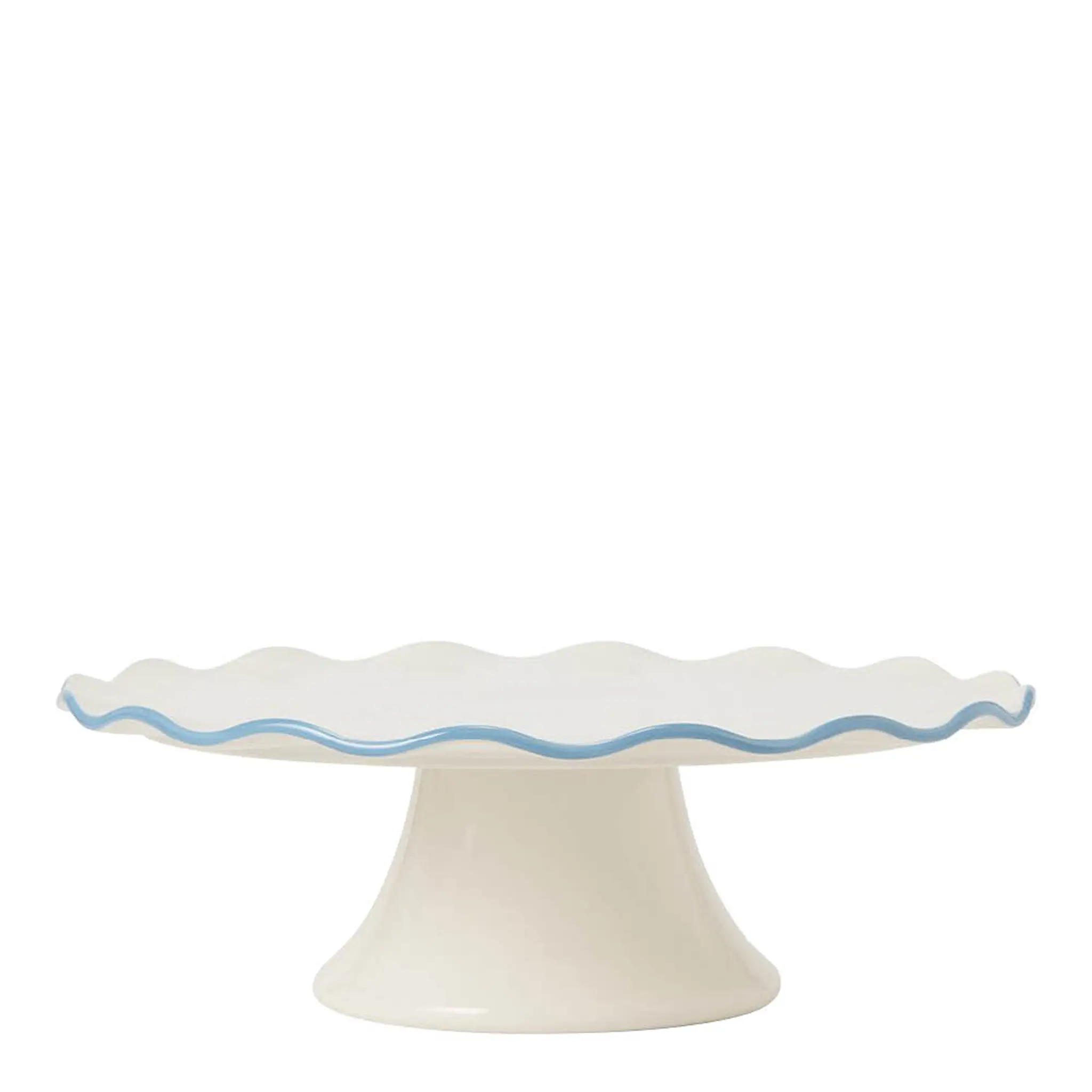 Lexington Kakefat med bølgekant 10x30 cm hvit/blå