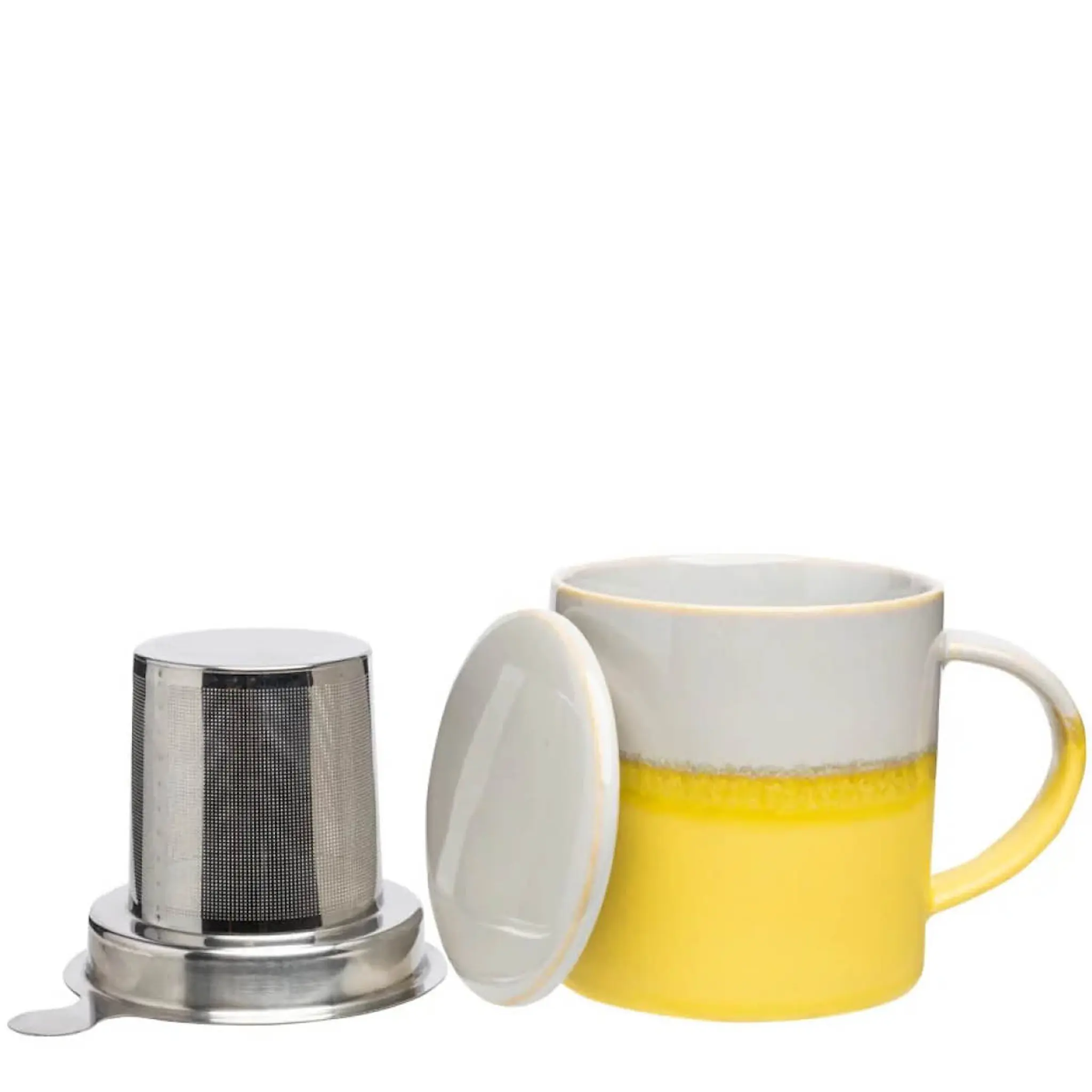 Tranquillo Industrial kopp med tesil og lokk 41 cl gul