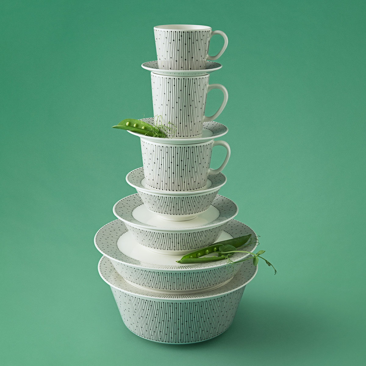 Arabia Mainio Sarastus Lautanen 11 cm Valkoinen/Musta