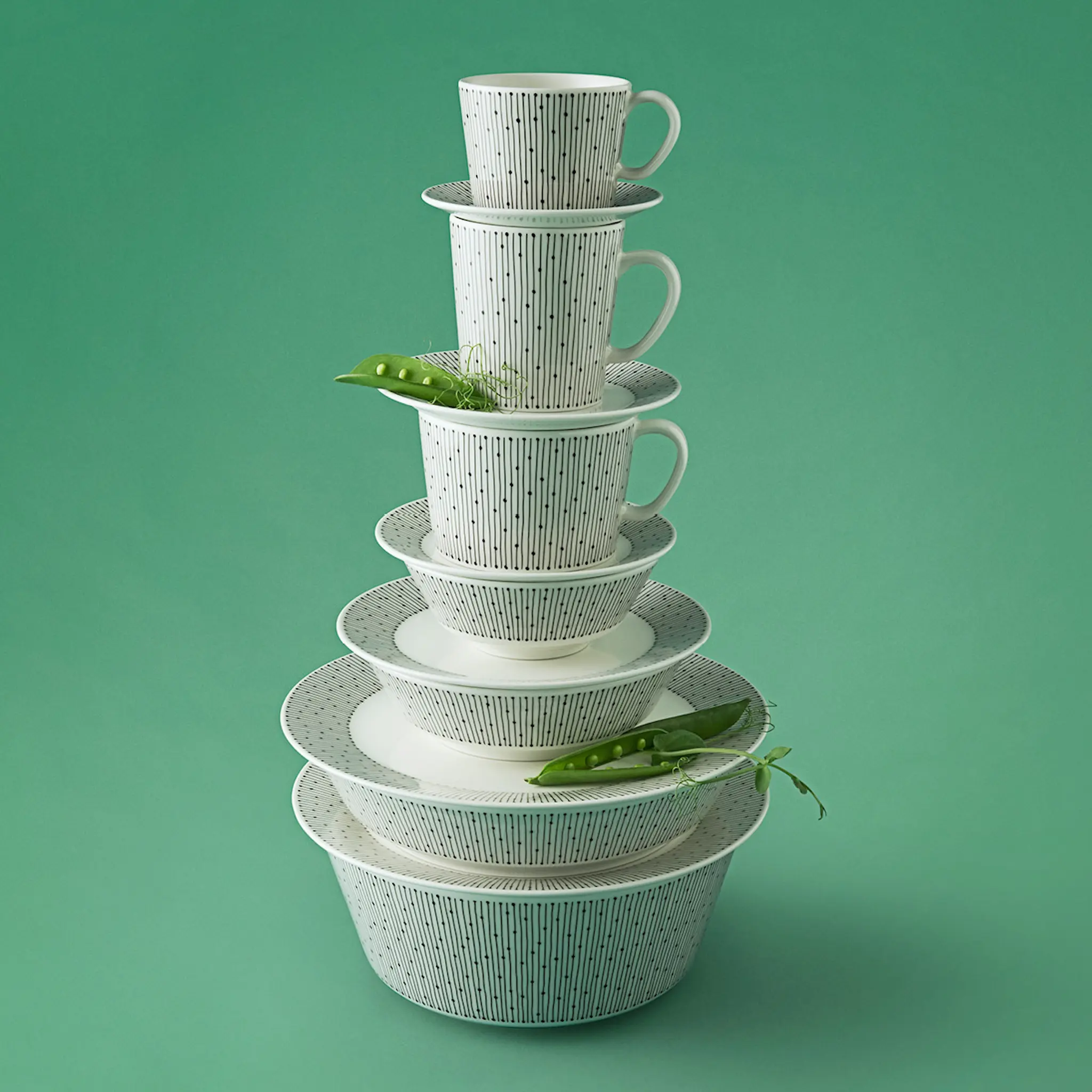 Arabia Mainio Sarastus Lautanen 11 cm Valkoinen/Musta