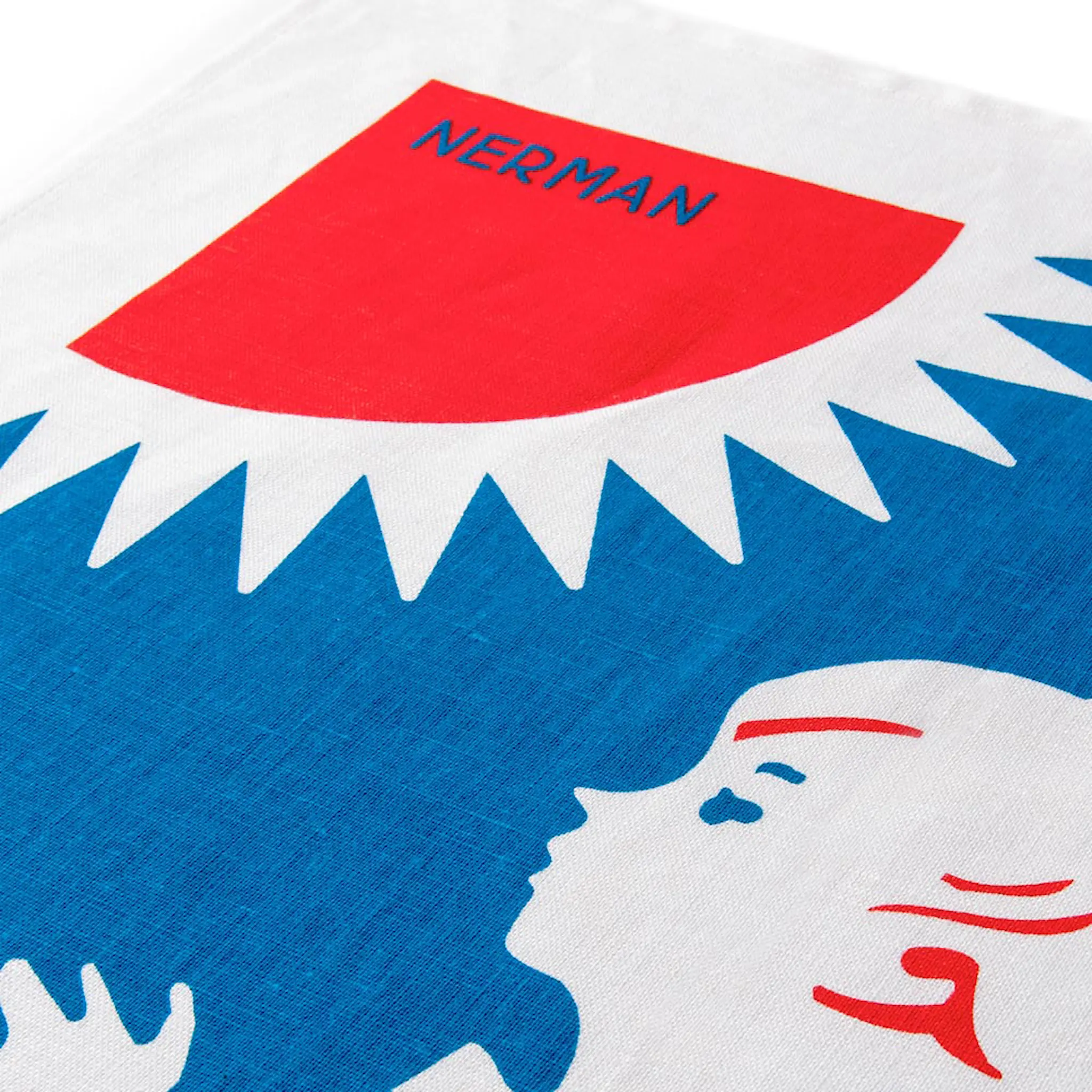 SOLSTICKAN Håndkle halvlin 50x70 cm rød/blå