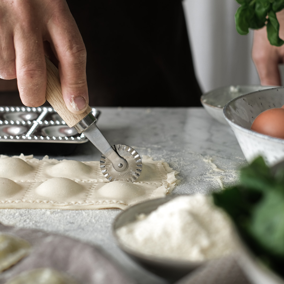 Modern House Pasta La Vista pastahjul 19 cm natur/blank