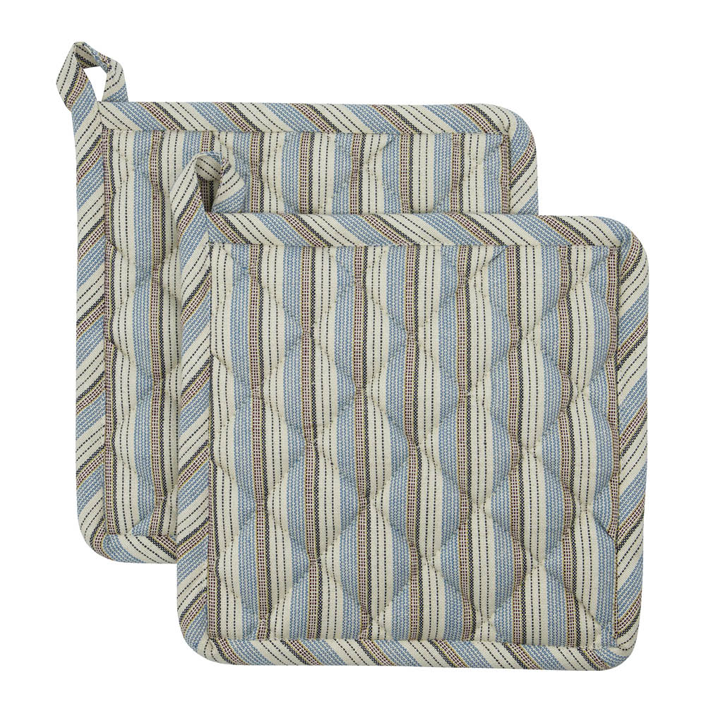 House Doctor Chef grytlapp 22,5 cm 2-pack blå/sand