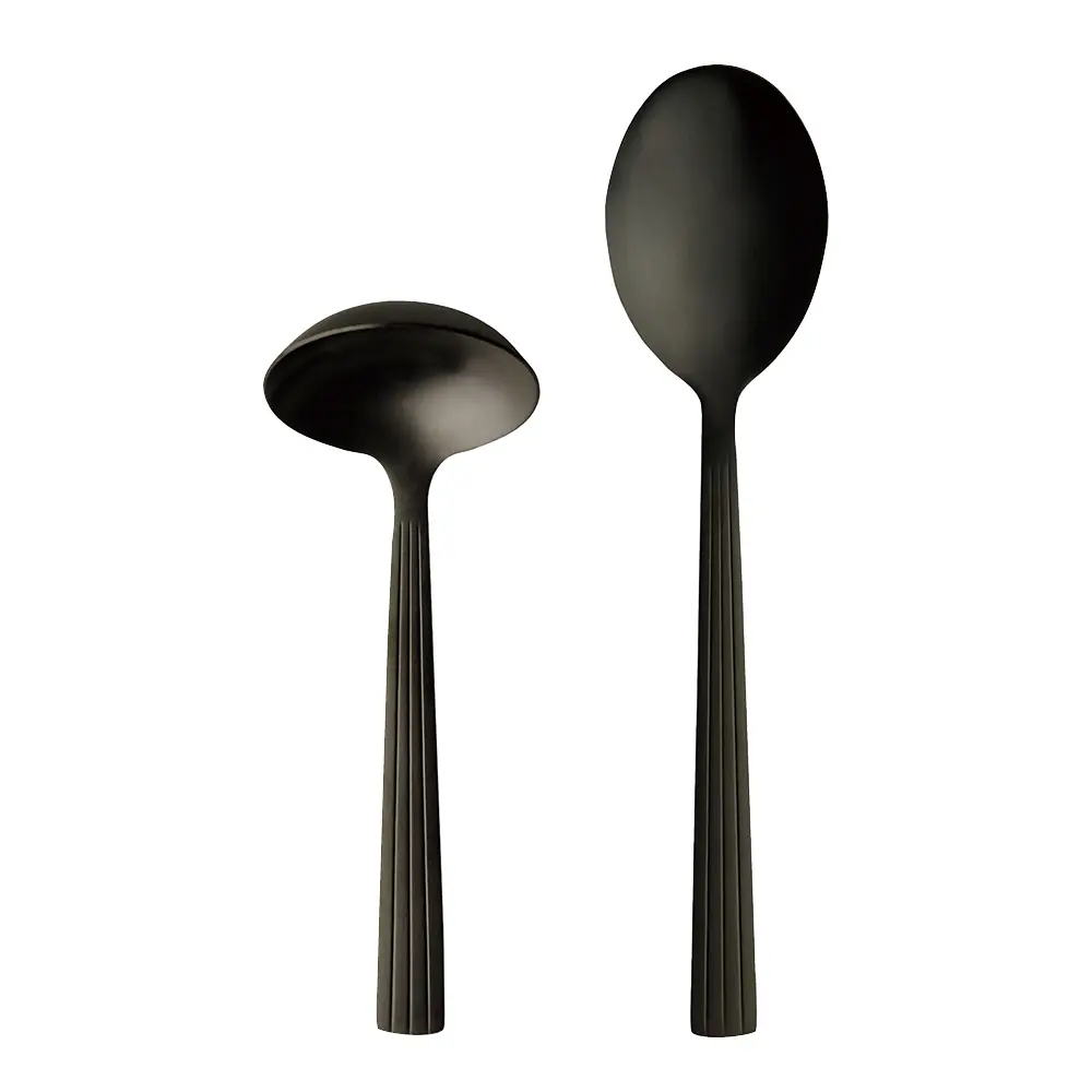 Raw Cutlery Kastikelusikka 2 osaa Matte Black
