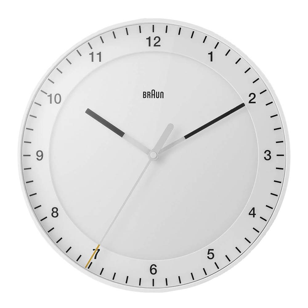 Braun - Seinäkello Ø 30 cm Valkoinen