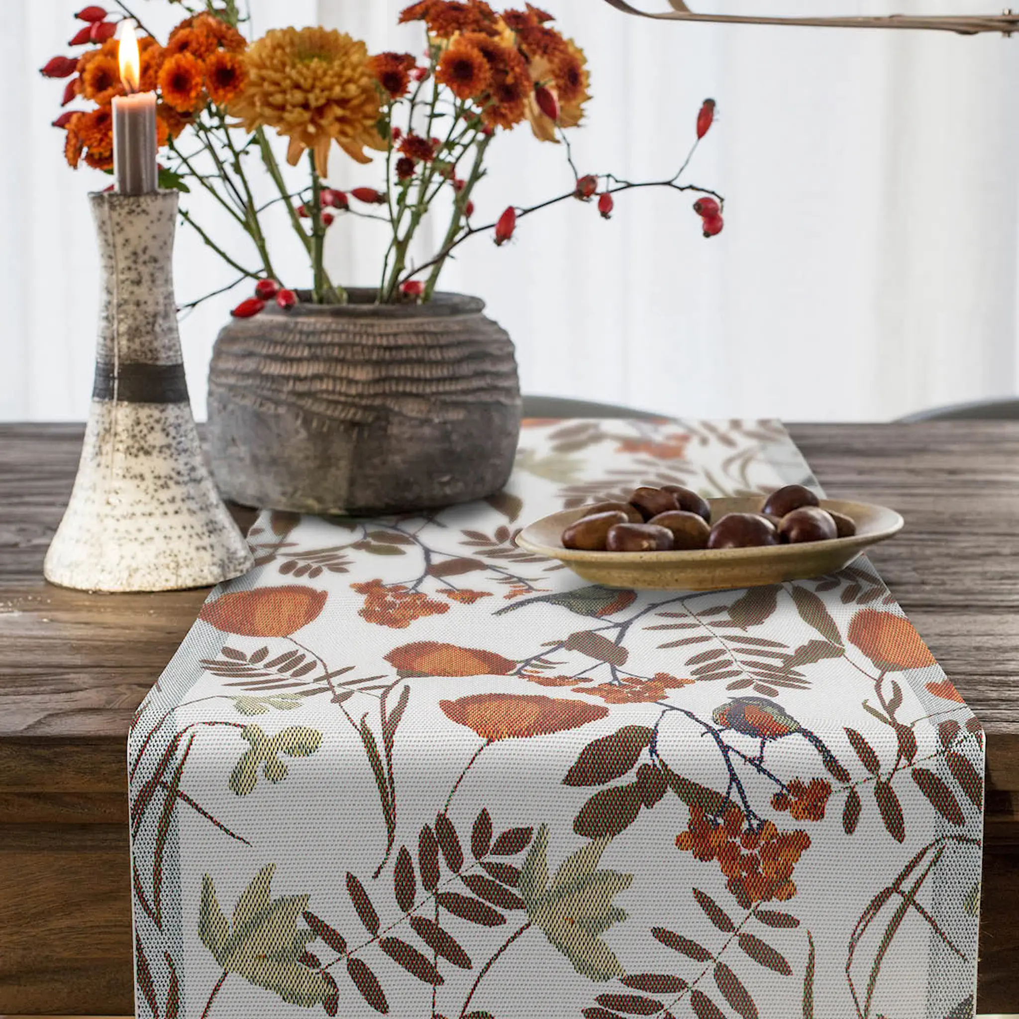 Ekelund Fåglabäck löpare 35x120 cm brun