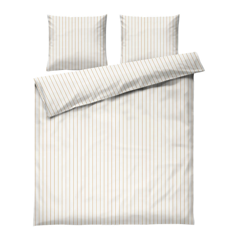 Juna Soft påslakanset 220x220 cm offwhite/karamell