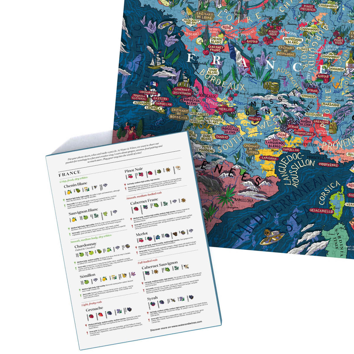 Water and Wines Vinpuslespill Frankrike