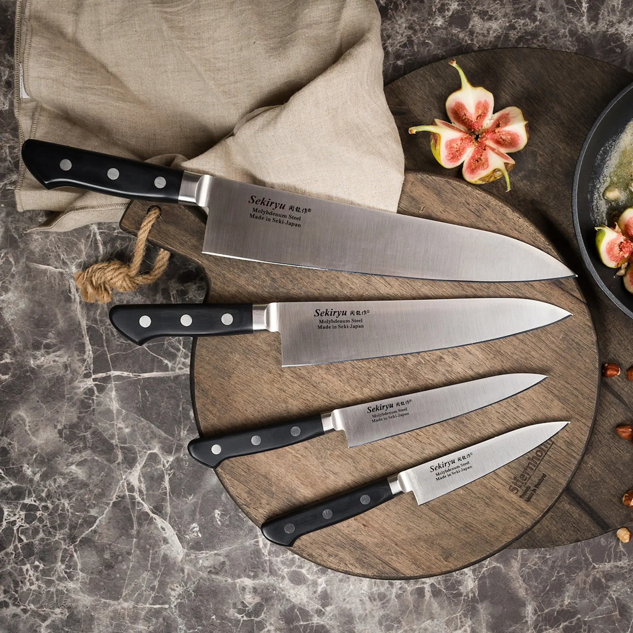 Sekiryu Master grönsakskniv 12 cm svart