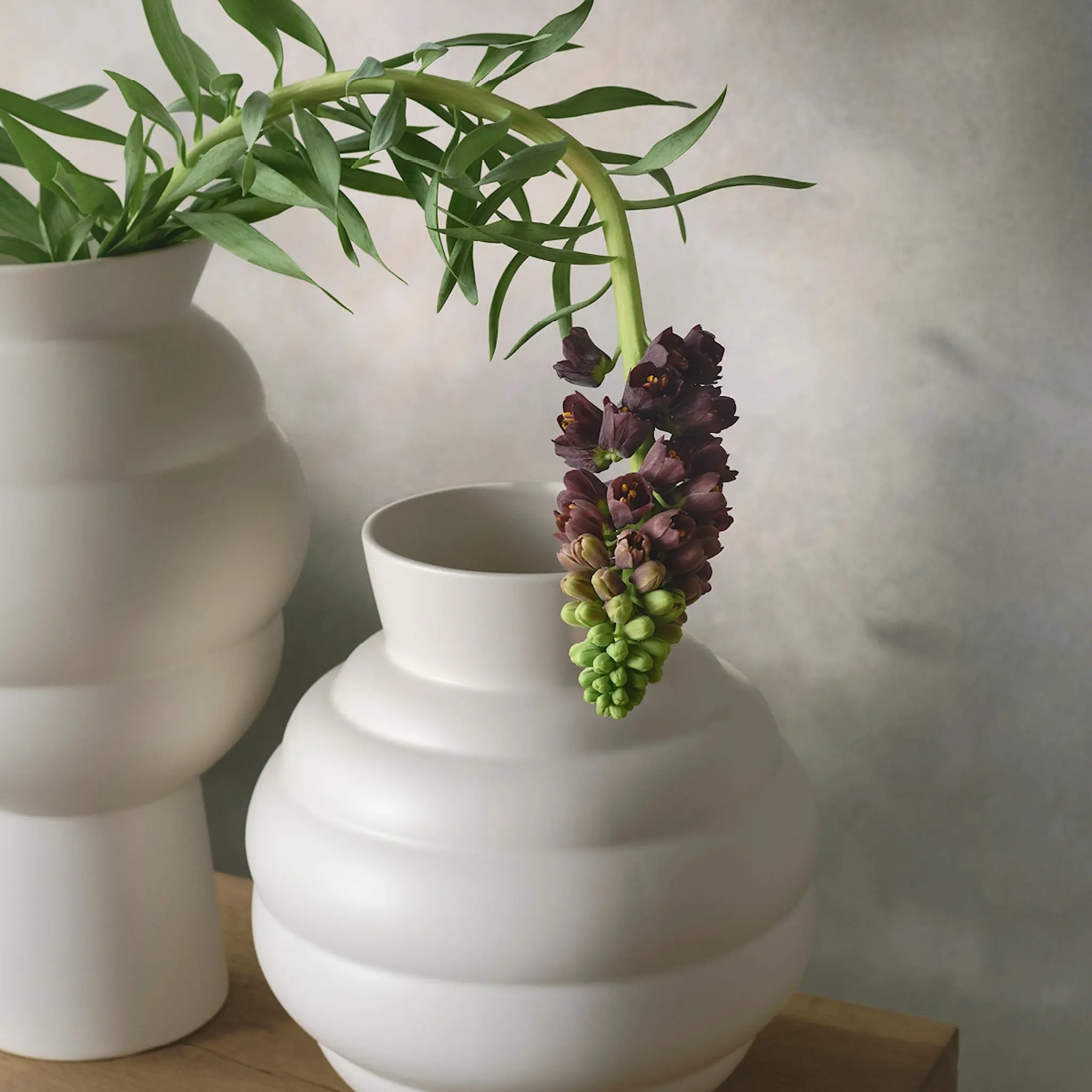 Knabstrup Keramik Tortus Archie No.4 vas 37 cm vit