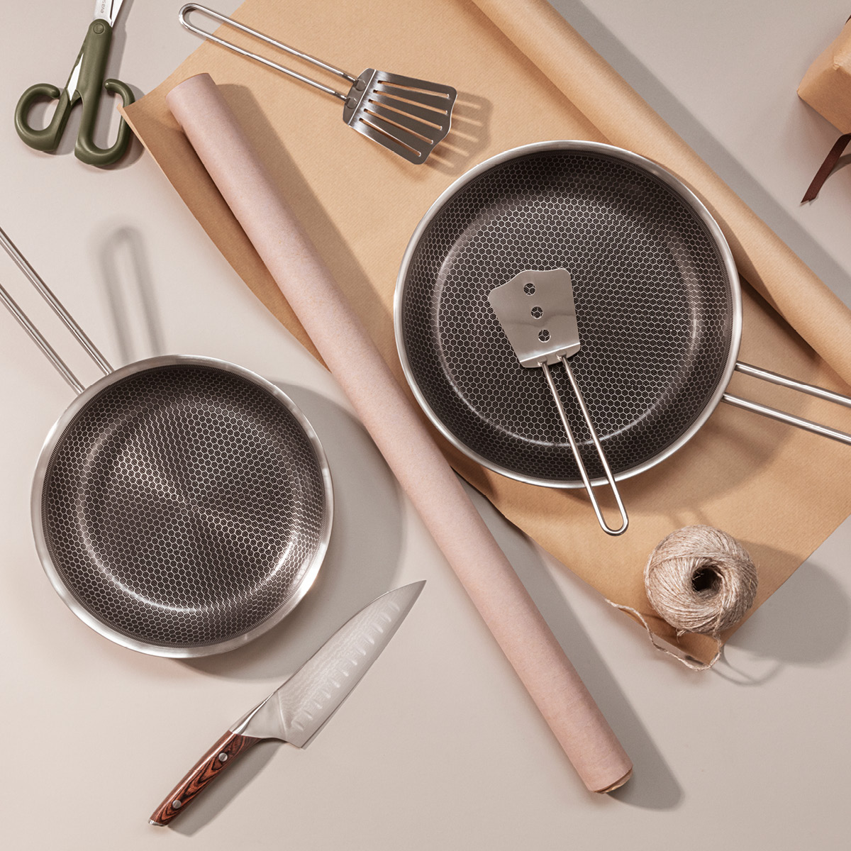 Eva Trio Multi Mosaic keramisk stekepannesett 24+28 cm